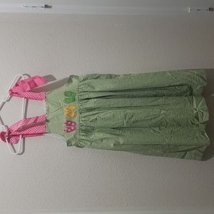 Bailey Boys Searsucker Dress with Flip Flops size 10 girls.